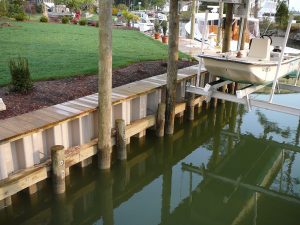 navy wall and boatlift